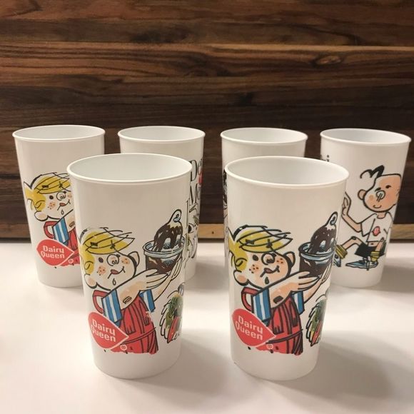 Vintage Dining Vintage Dennis The Menace Plastic Dairy Queen Cups